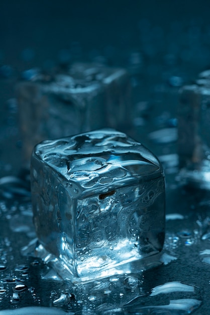 Arreglo de cubitos de hielo Bodegón