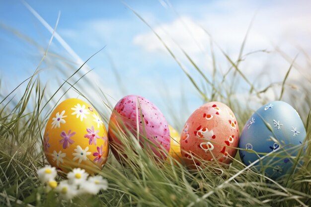 Arreglo decorativo de huevos de Pascua