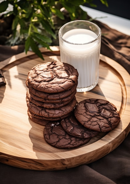 Foto gratuita arreglo de deliciosas galletas de alto ángulo