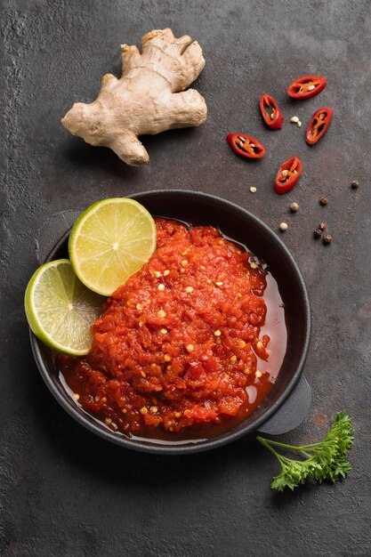 Arreglo delicioso plato sambal