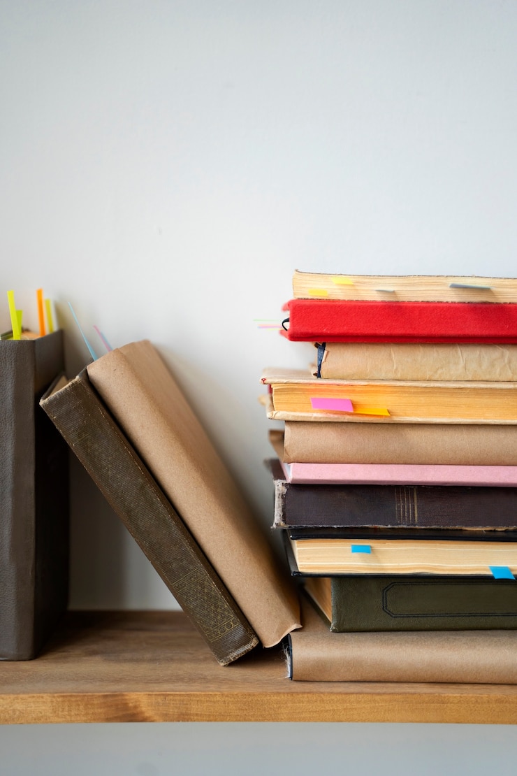 Foto gratuito arreglo de diferentes libros bodegón
