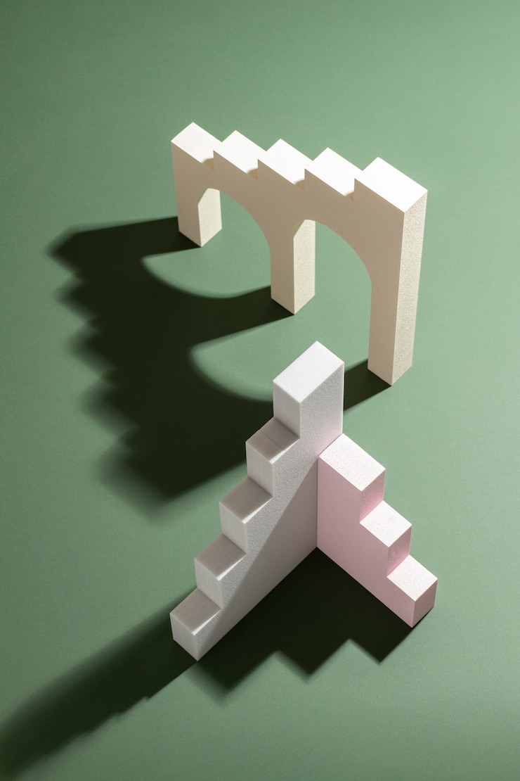 Foto gratuito arreglo de elementos de diseño renderizado 3d