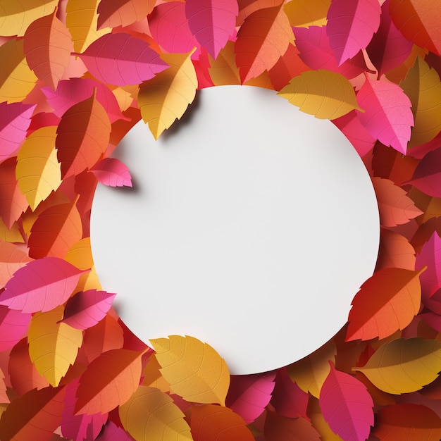 Foto gratuita arreglo de hojas de otoño con espacio de copia
