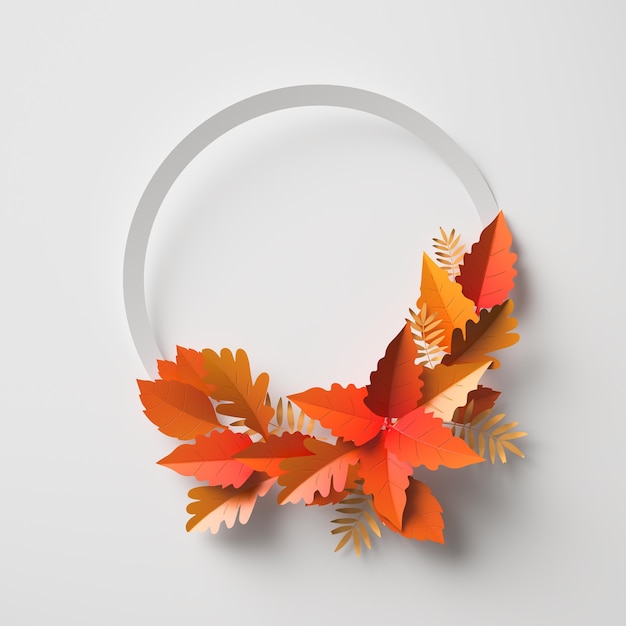 Arreglo de hojas de otoño con espacio de copia