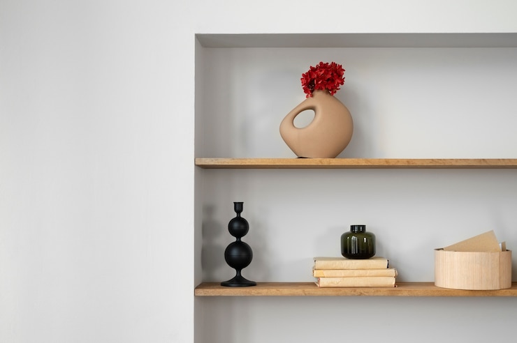 Foto gratuito arreglo interior con flores secas