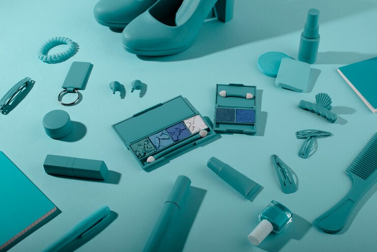 Foto gratuito arreglo de kit de carrera de modelo azul