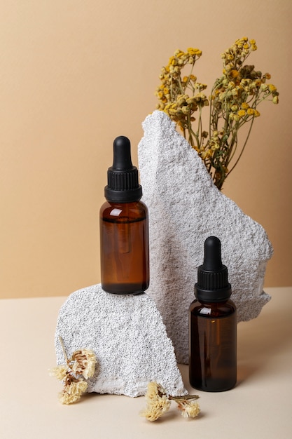 Arreglo de rocas y productos de terapia herbal