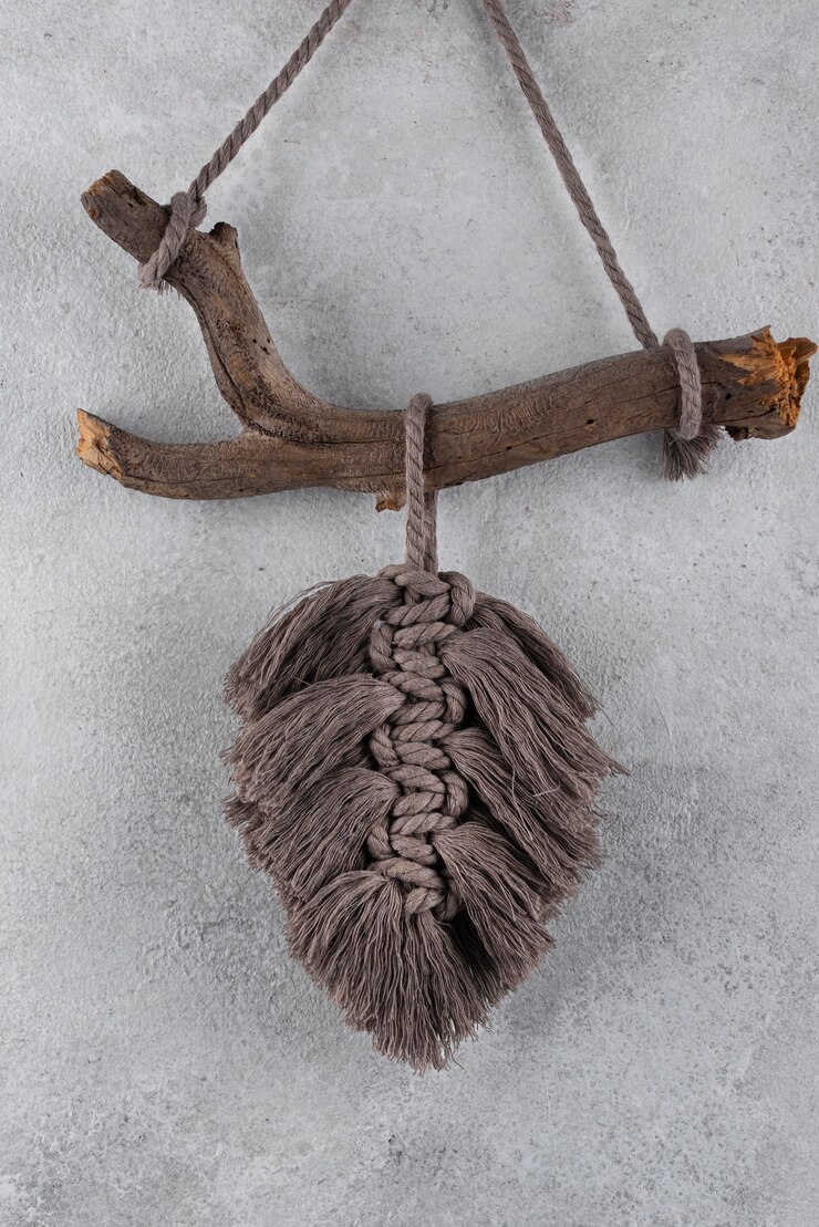 Foto gratuito arreglo tradicional de macramé en el interior