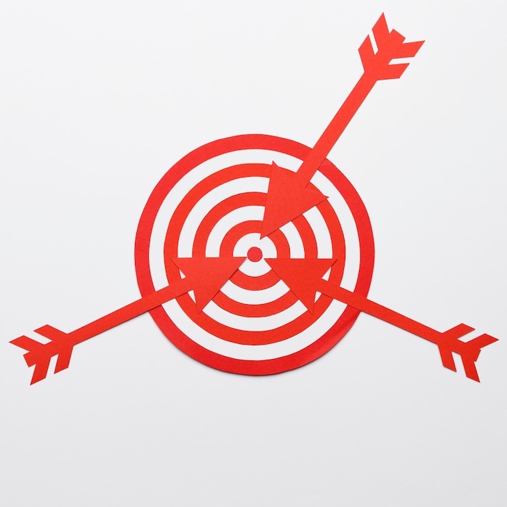 Photo Gratis arrows thrown in dartboard center