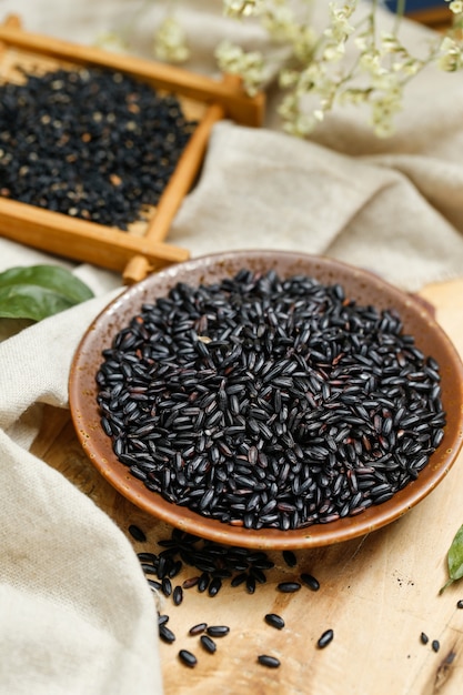 Foto gratuita arroz negro