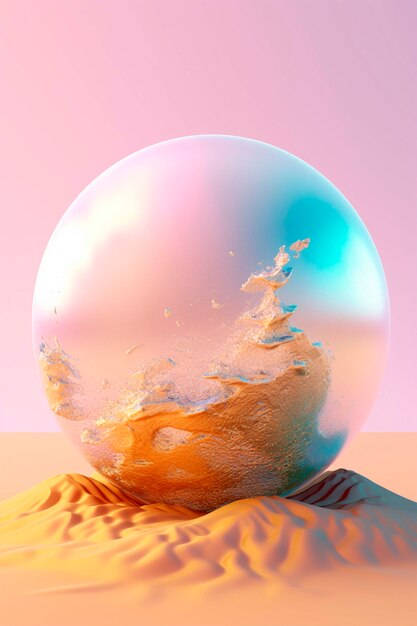 Arte artístico de esfera moderna 3d.