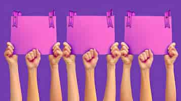 Foto gratuita arte digital: 8 millones de mujeres en huelga