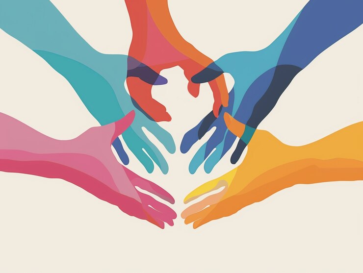 Foto gratuito arte digital conceptual para la diversidad en todo el mundo