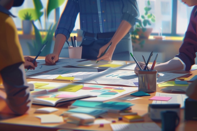 Arte digital del equipo de trabajo