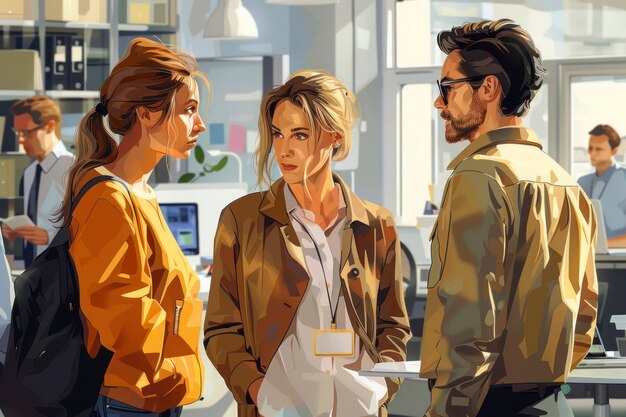 Arte digital del equipo de trabajo