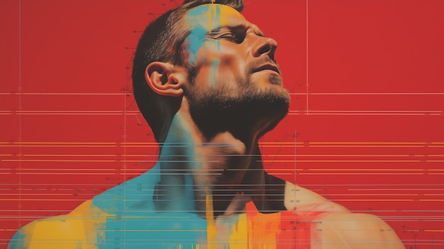 Arte digital de hombre de plano medio.