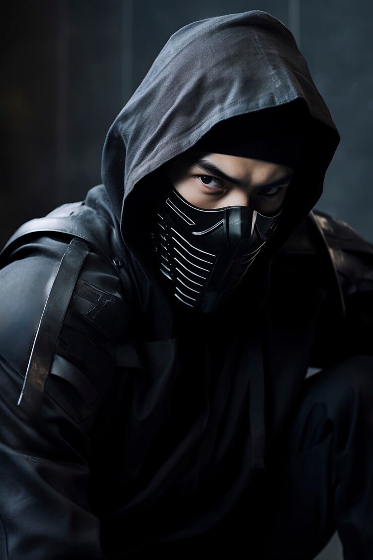 Foto gratuito arte digital ninja futurista