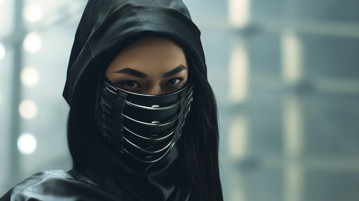 Foto gratuito arte digital ninja futurista