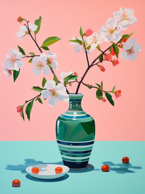 Arte digital de patrones de formas florales orgánicas