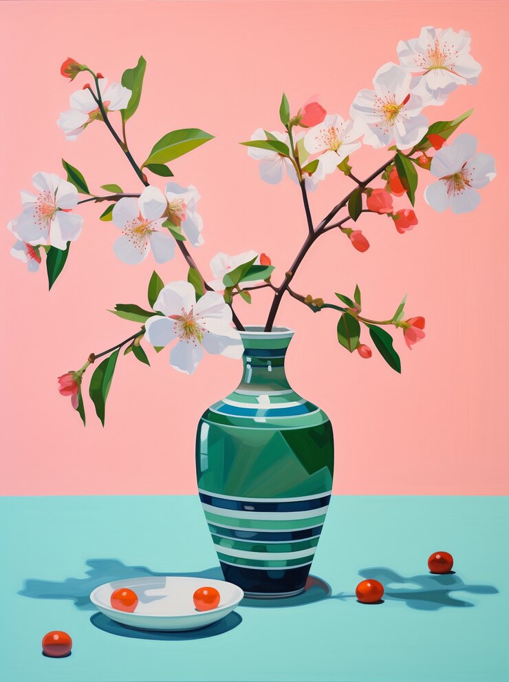 Arte digital de patrones de formas florales orgánicas