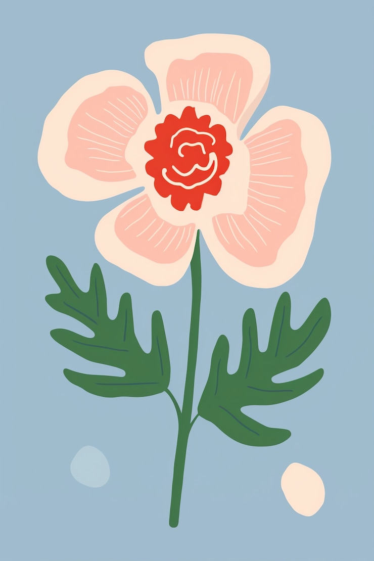 Foto gratuito arte digital de patrones de formas florales orgánicas