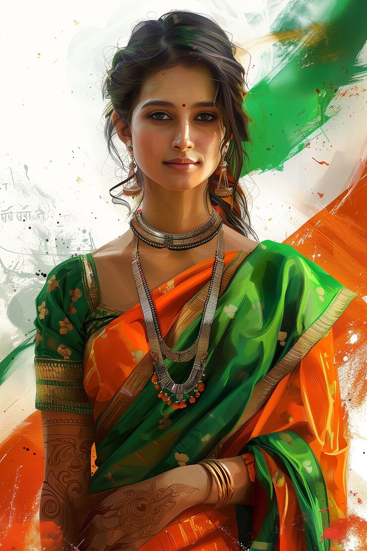 Foto gratuito arte digital que representa el día de la independencia de la india