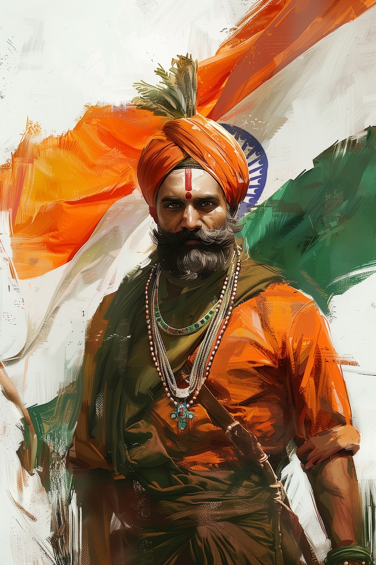 Foto gratuito arte digital que representa el día de la independencia de la india