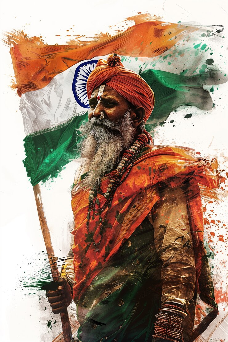 Foto gratuito arte digital que representa el día de la independencia de la india