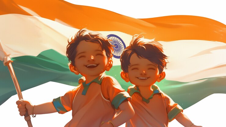 Foto gratuito arte digital que representa el día de la independencia de la india
