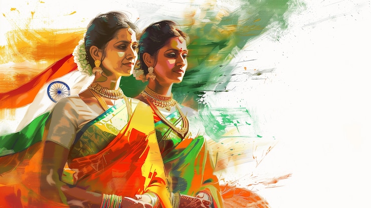 Foto gratuito arte digital que representa el día de la independencia de la india