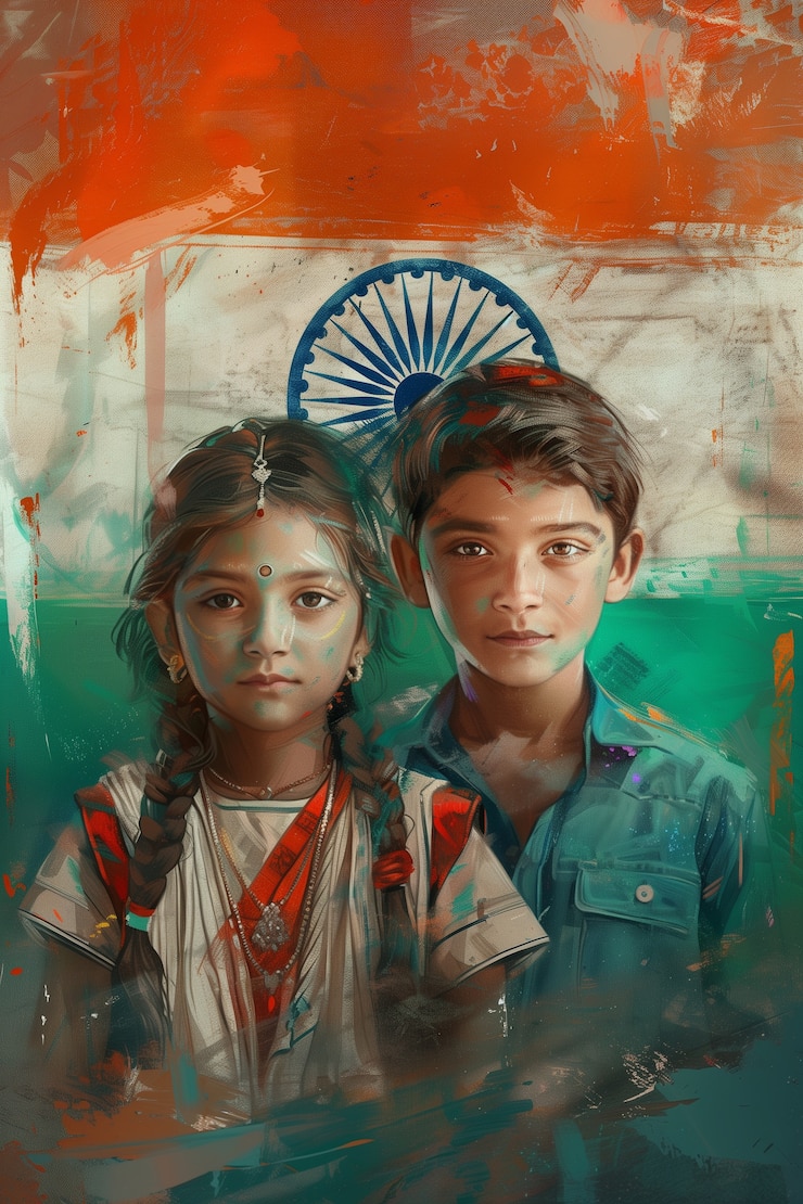 Foto gratuito arte digital que representa el día de la independencia de la india