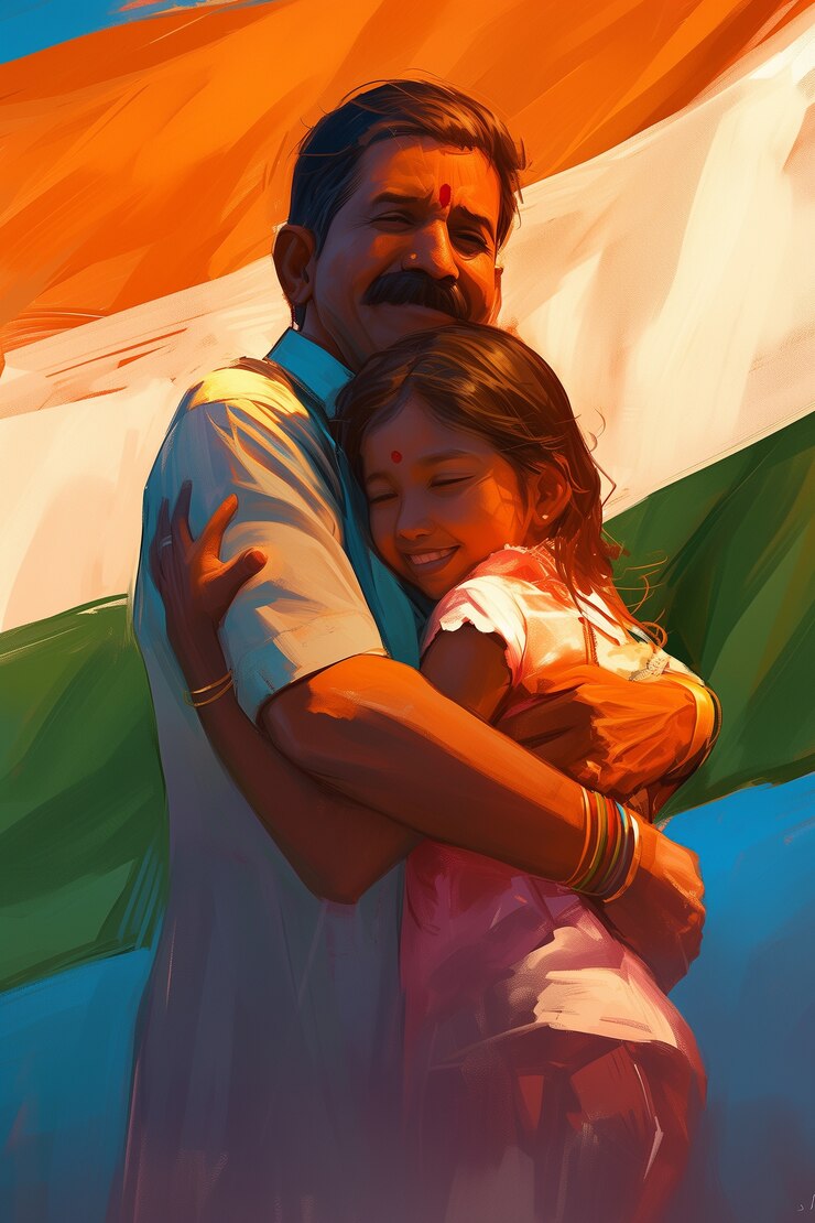 Foto gratuito arte digital que representa el día de la independencia de la india