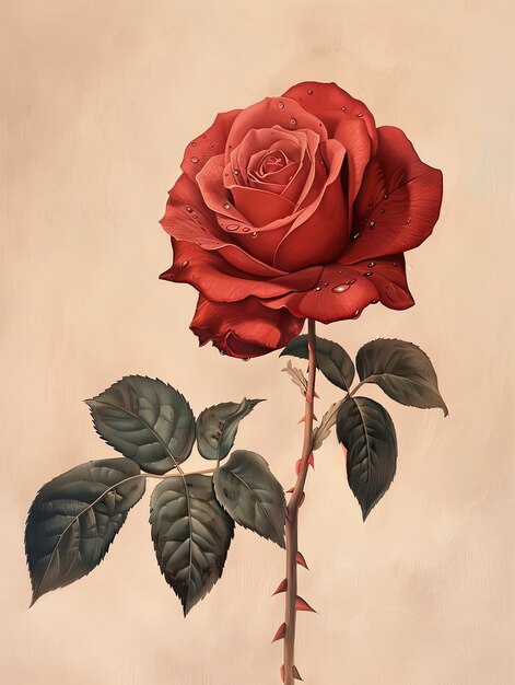 Arte digital de rosas antiguas