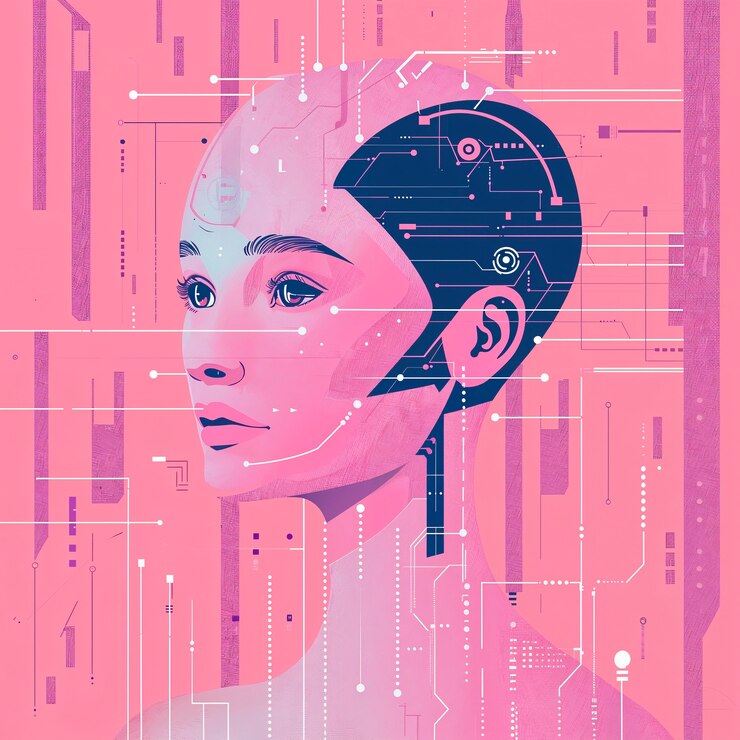 Foto gratuito arte digital de la tecnología de la inteligencia artificial