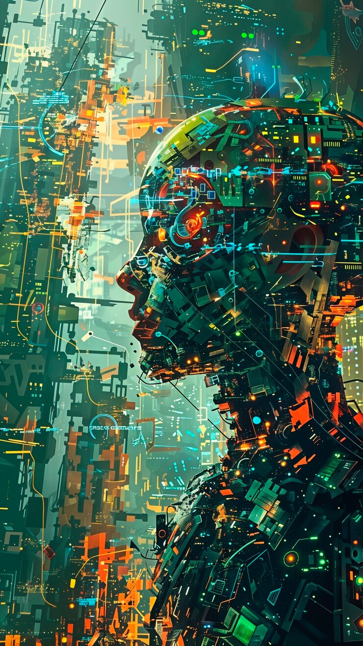 Foto gratuito arte digital de la tecnología de la inteligencia artificial