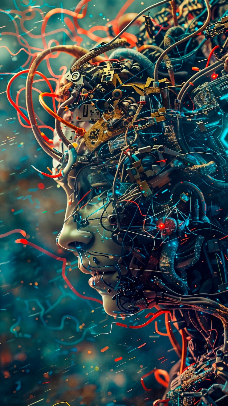 Foto gratuito arte digital de la tecnología de la inteligencia artificial