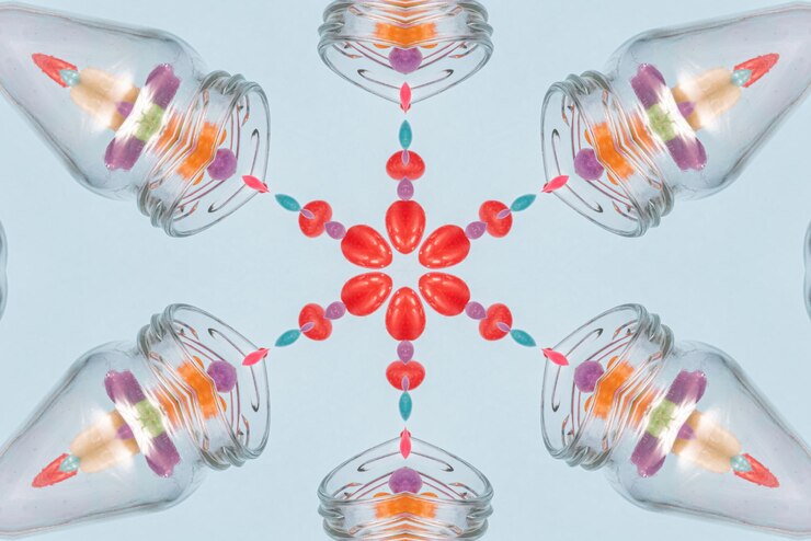 Foto gratuito arte de mandala fondo de patrón de colores