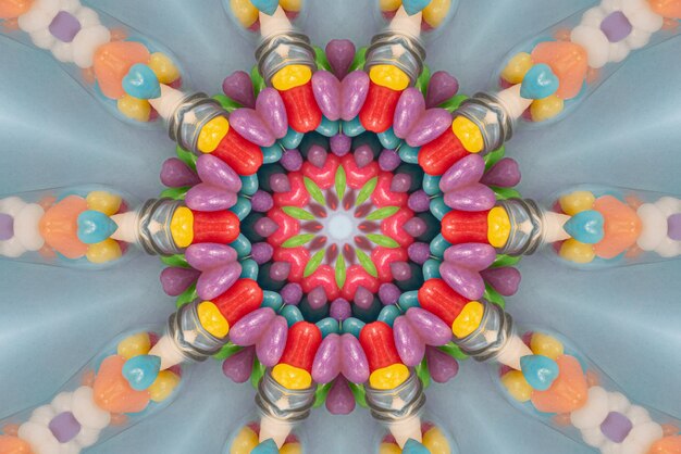 Arte de mandala Fondo de patrón de colores
