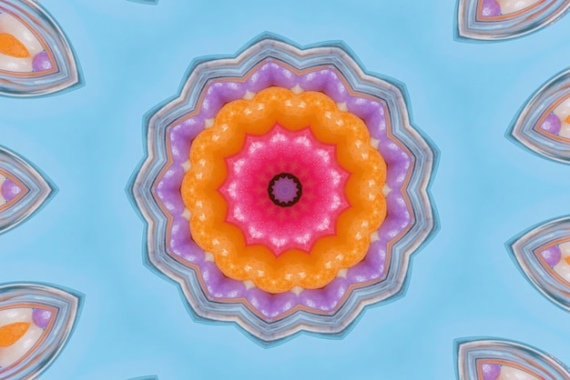 Foto gratuita arte de mandala fondo de patrón de colores