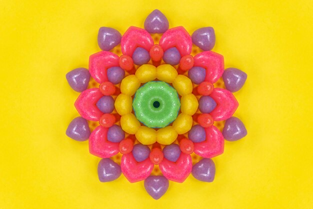 Arte de mandala Fondo de patrón de colores