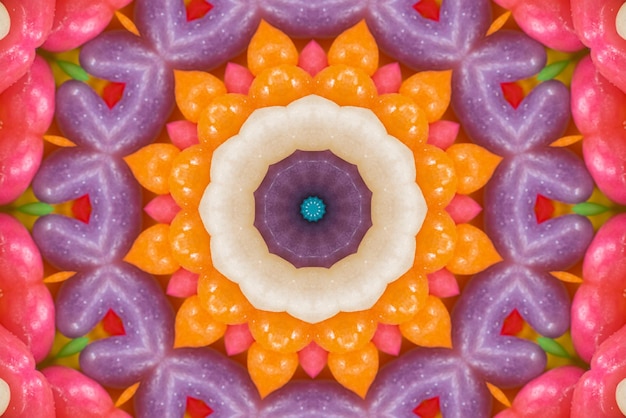 Foto gratuita arte de mandala fondo de patrón de colores