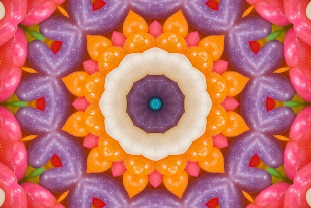 Arte de mandala Fondo de patrón de colores