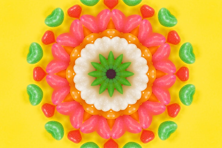 Foto gratuito arte de mandala fondo de patrón de colores