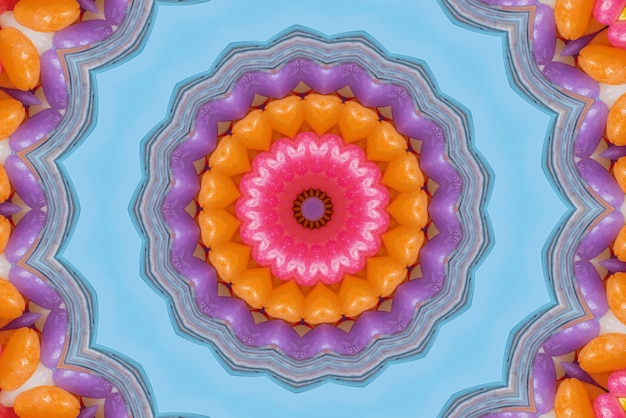 Foto gratuita arte de mandala fondo de patrón de colores