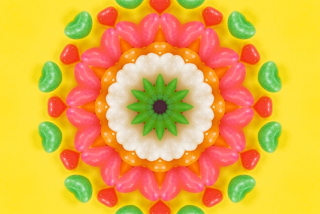 Arte de mandala Fondo de patrón de colores