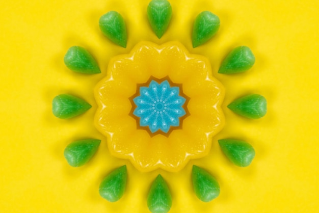 Foto gratuita arte de mandala fondo de patrón de colores