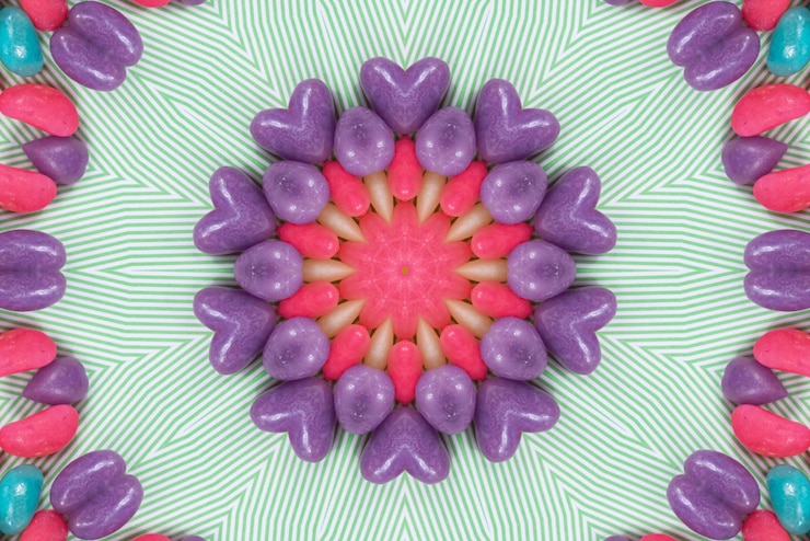 Foto gratuito arte de mandala patrón de colores de fondo 3d