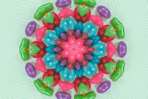 Arte de mandala Patrón de colores de fondo 3D