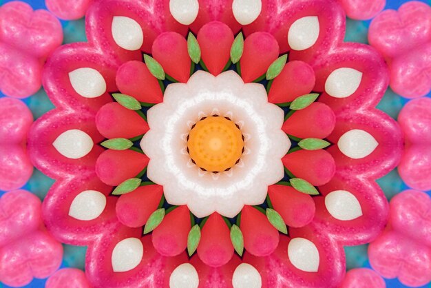 Arte de mandala Patrón de colores de fondo 3D