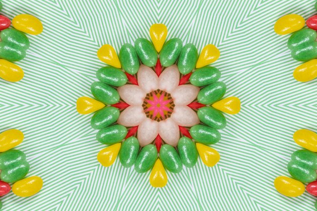 Arte de mandala Patrón de colores de fondo 3D